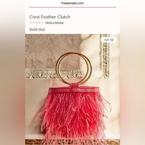 Elegant Pink Feathered Handbag